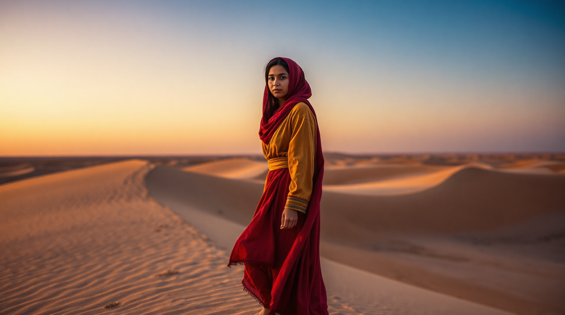 Desert dusk editorial hero