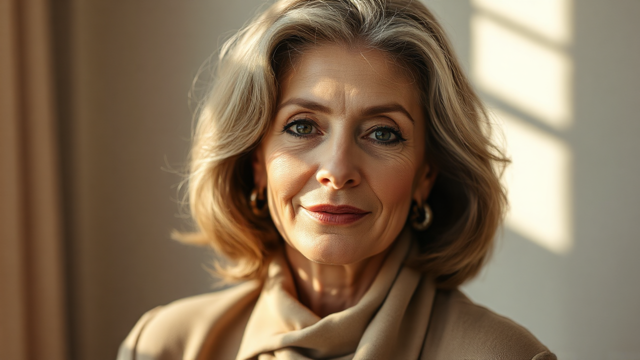 Woman embodying confident healthy aging